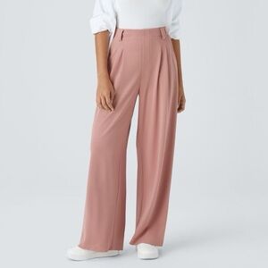 NWT Halara Flex High Waisted Pocket Wide Leg Waffle Work Pants L Tall